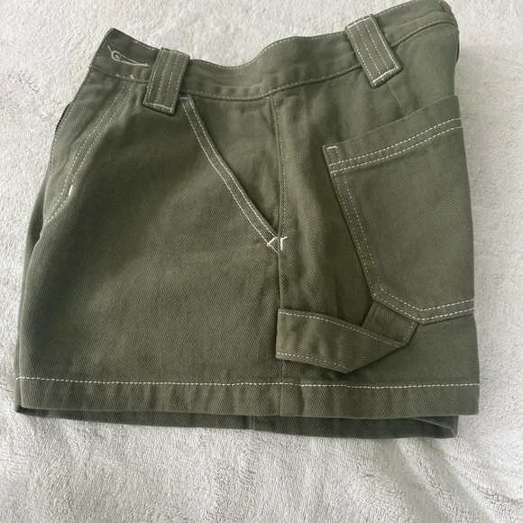 Olive Green Women's Shorts - Picture 4 of 5